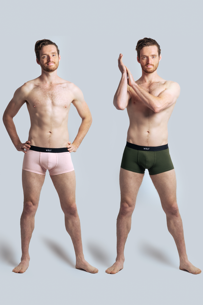 WOLF BOXER TRUNK 2-pack (khaki & pink)